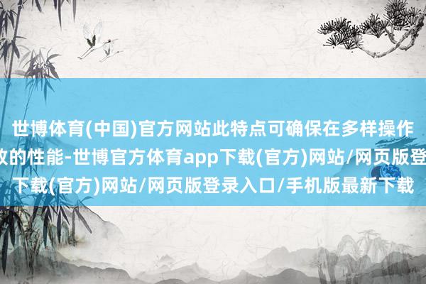 世博体育(中国)官方网站此特点可确保在多样操作条目下具有精准且一致的性能-世博官方体育app下载(官方)网站/网页版登录入口/手机版最新下载