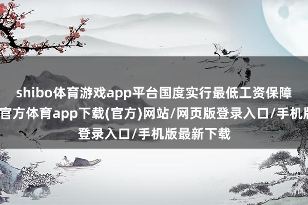 shibo体育游戏app平台国度实行最低工资保障轨制-世博官方体育app下载(官方)网站/网页版登录入口/手机版最新下载