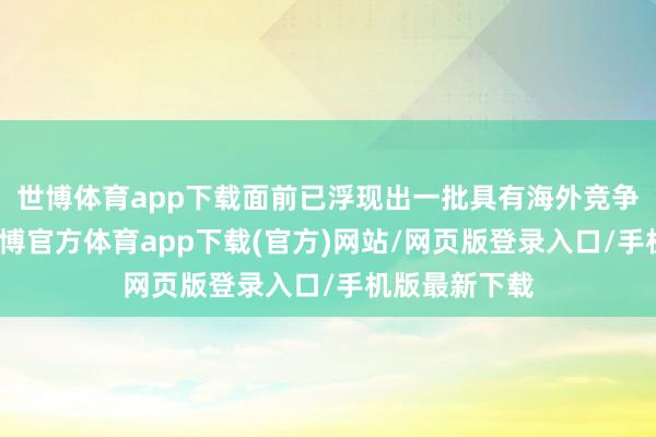 世博体育app下载面前已浮现出一批具有海外竞争力的企业-世博官方体育app下载(官方)网站/网页版登录入口/手机版最新下载