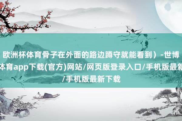 欧洲杯体育骨子在外面的路边蹲守就能看到)-世博官方体育app下载(官方)网站/网页版登录入口/手机版最新下载