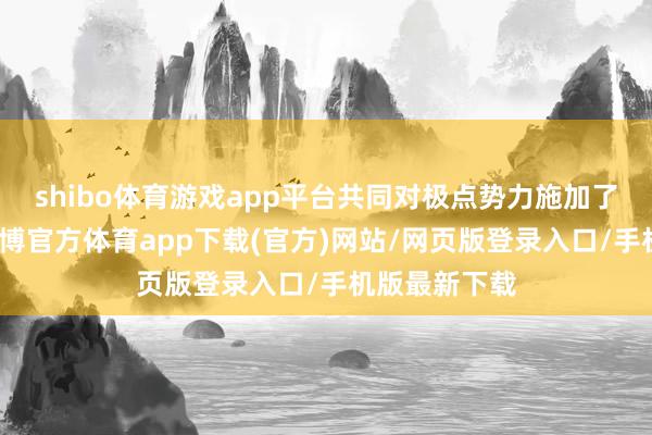 shibo体育游戏app平台共同对极点势力施加了显赫压力-世博官方体育app下载(官方)网站/网页版登录入口/手机版最新下载