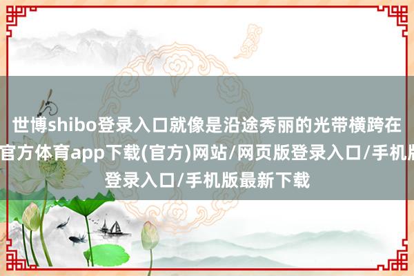 世博shibo登录入口就像是沿途秀丽的光带横跨在车尾-世博官方体育app下载(官方)网站/网页版登录入口/手机版最新下载