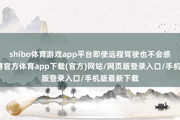 shibo体育游戏app平台即使远程驾驶也不会感到疲惫-世博官方体育app下载(官方)网站/网页版登录入口/手机版最新下载