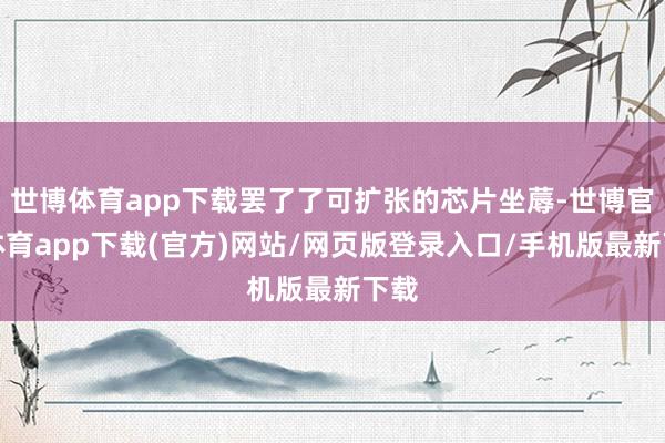 世博体育app下载罢了了可扩张的芯片坐蓐-世博官方体育app下载(官方)网站/网页版登录入口/手机版最新下载