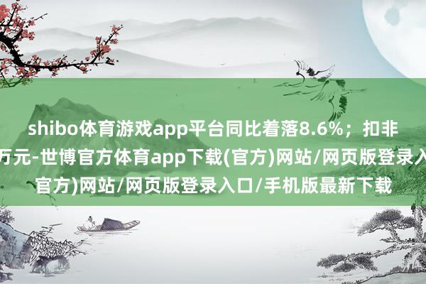 shibo体育游戏app平台同比着落8.6%；扣非归母净利润为2901万元-世博官方体育app下载(官方)网站/网页版登录入口/手机版最新下载