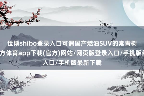 世博shibo登录入口可谓国产燃油SUV的常青树-世博官方体育app下载(官方)网站/网页版登录入口/手机版最新下载